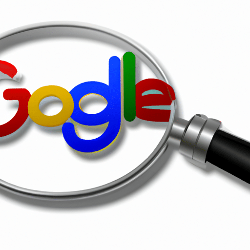 הלוגו של גוגל עם זכוכית מגדלת הבוחנת חוליית שרשרת